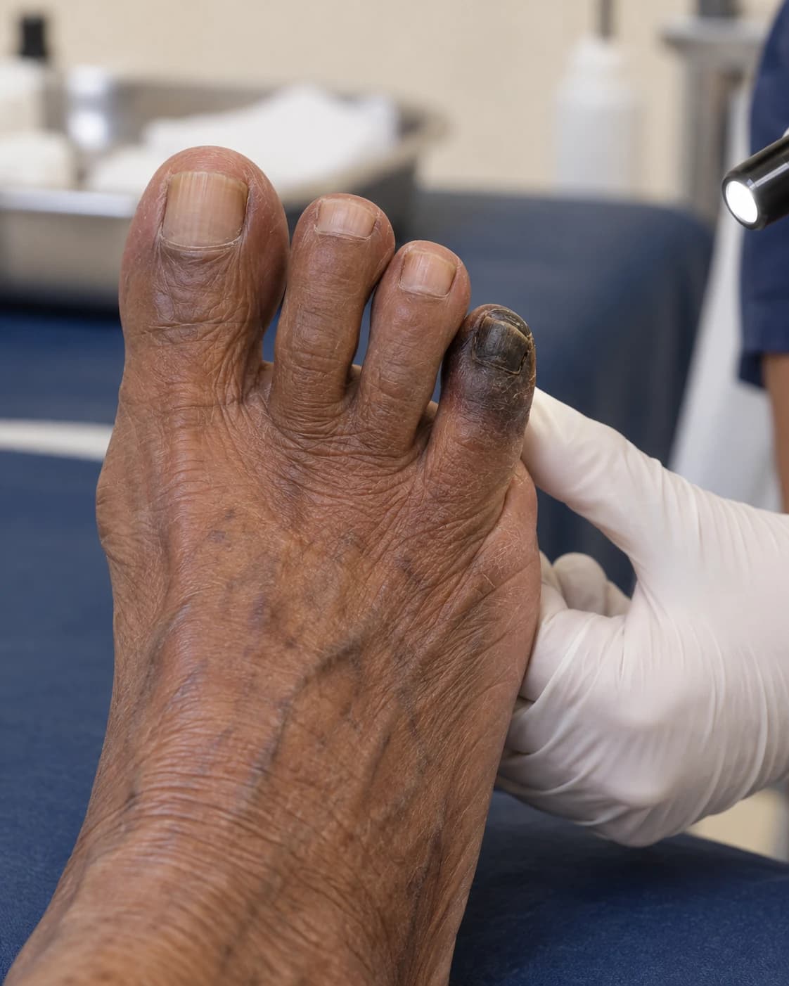 Gangrene supporting clinical detail at Merina Medical Centre