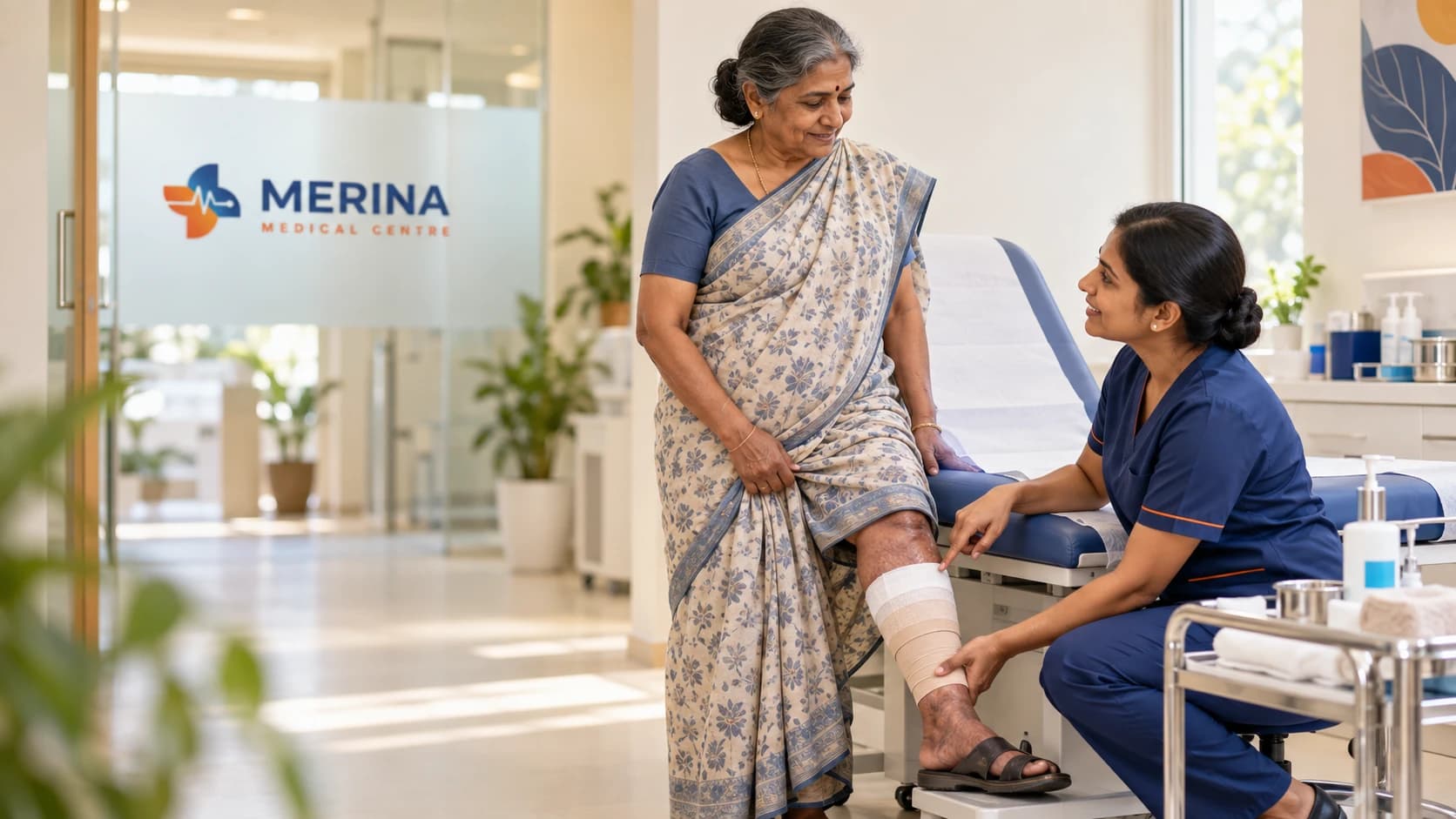 Venous Leg Ulcer care at Merina Medical Centre