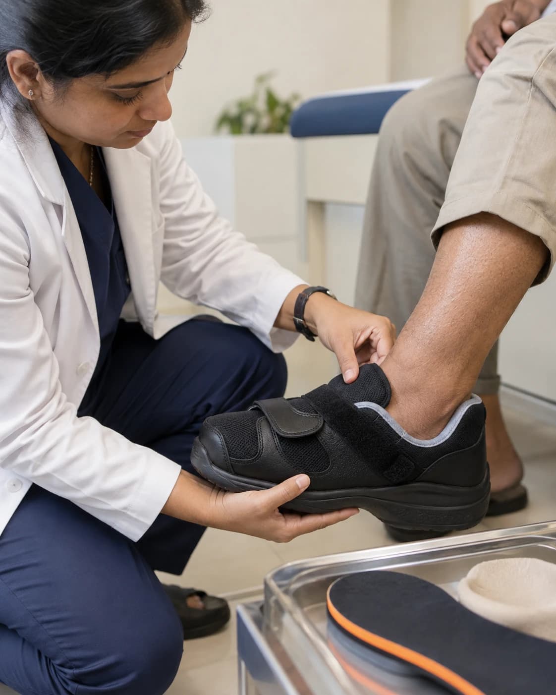 Diabetic Footwear & Orthotic Advice supporting clinical detail at Merina Medical Centre