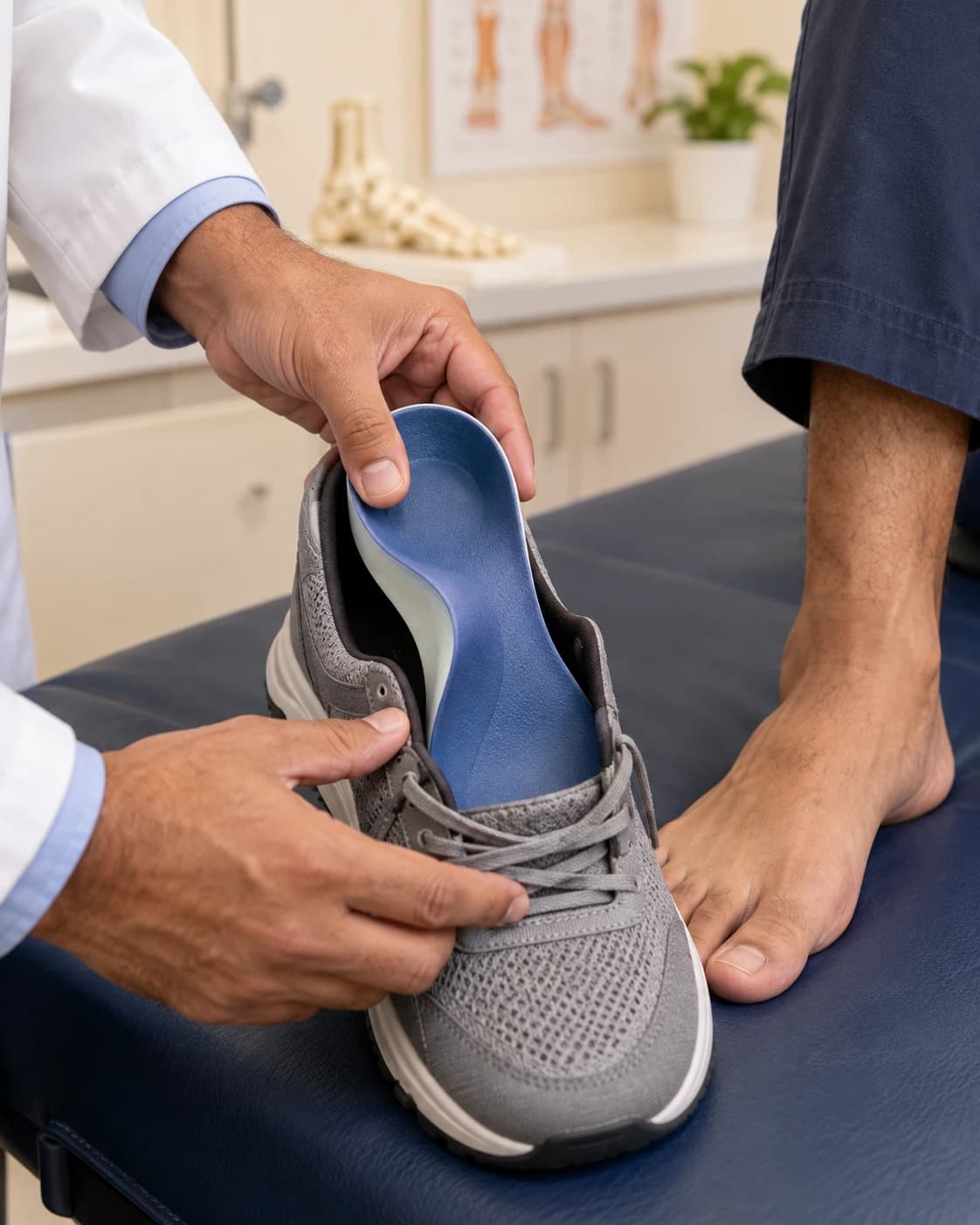 Custom Orthotics supporting clinical detail at Merina Medical Centre
